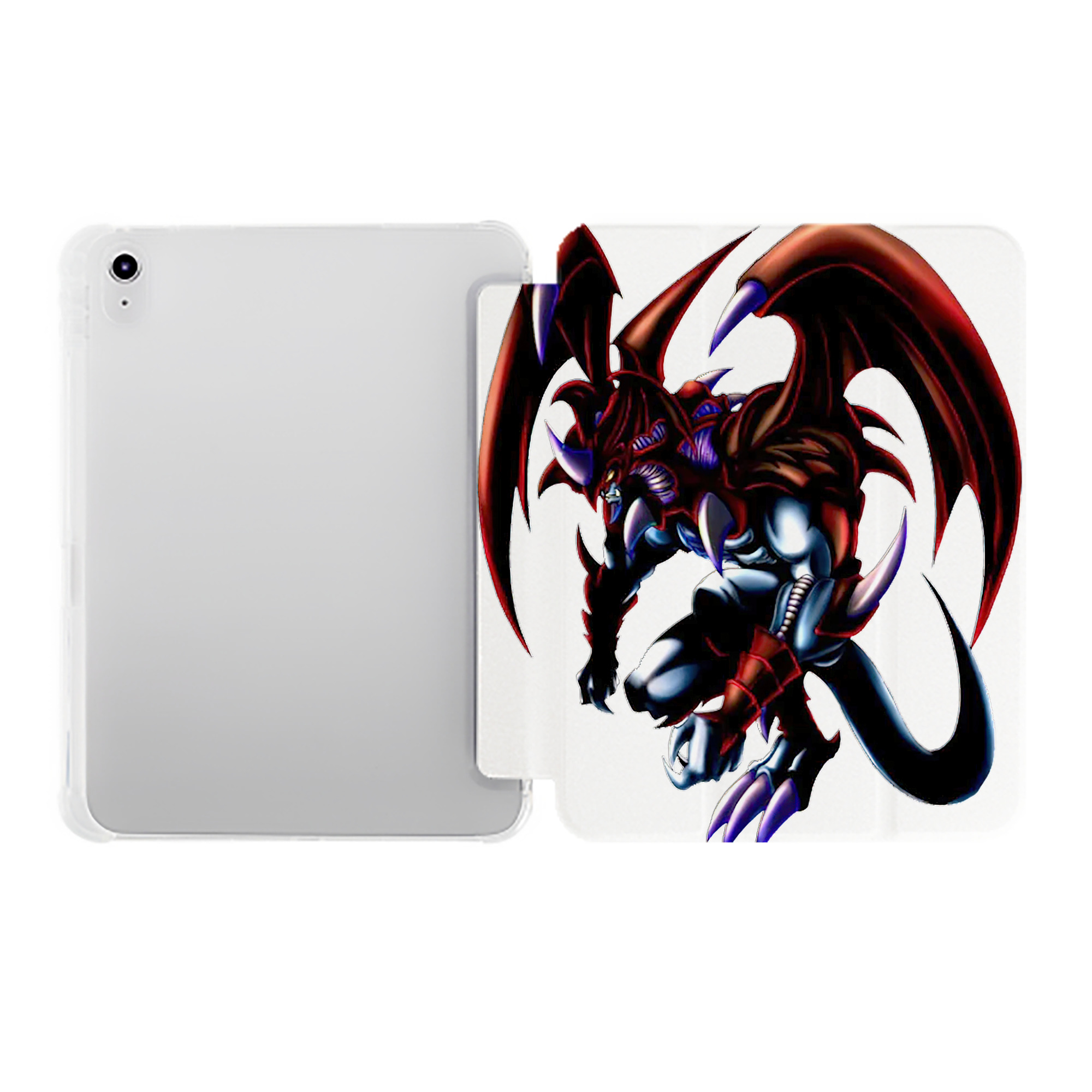 （画像用） 遊☆戯☆王 Yu-Gi-Oh! IPad ケース ペン収納付き 三つ折りスタンド PUレザー×シリコン 対応機種9.5/10.5/10.9インチ